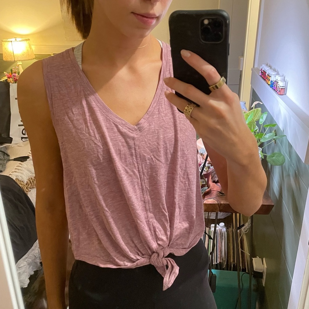 LuluLemon Pink/Purple Top, Tie Front